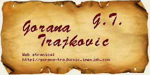 Gorana Trajković vizit kartica